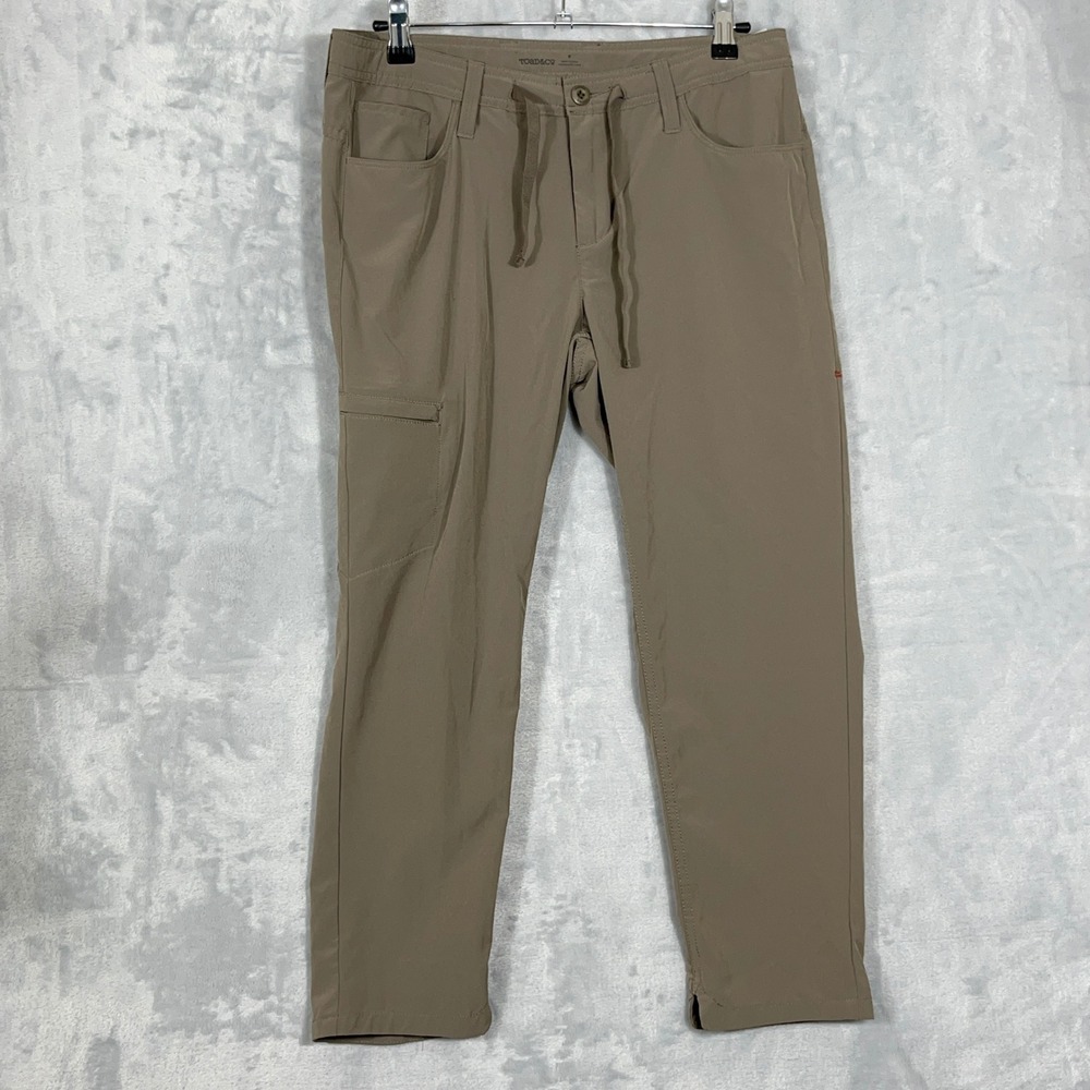 Toad&Co Womens Jetlite Crop Pant 6 Tan Khaki Stretch Hiking Outdoor Minimalist